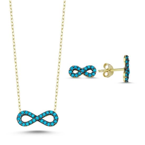 Wolesale Nano Turquoise Infinity Set