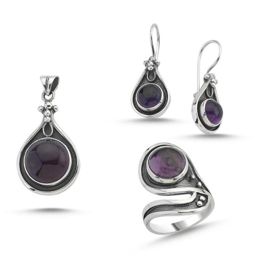 Wolesale Amethyst Stone Handmade Set