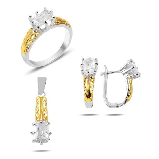 Wolesale CZ Solitaire Dual Color Set