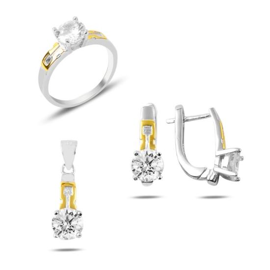 Wolesale CZ Solitaire Dual Color Set