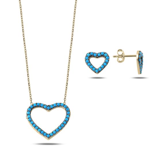 Wolesale Heart Nano Turquoise Set