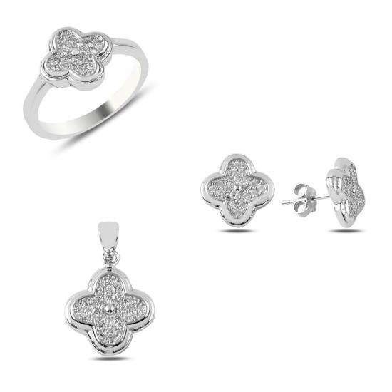 Wolesale CZ Quatrefoil Set