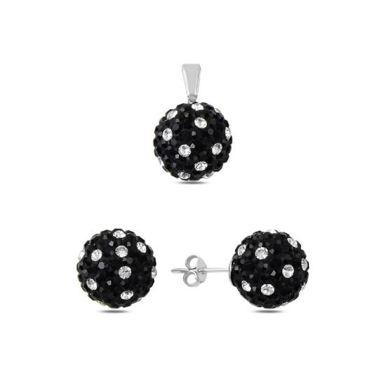 Wolesale Polka Dot CZ Ball Stud Set