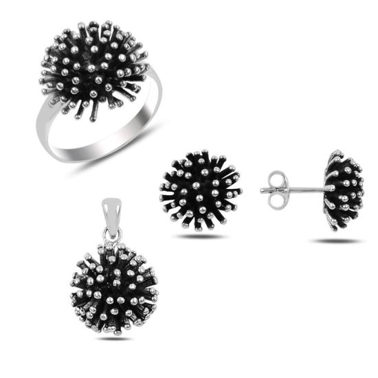 Wolesale Oxidised Hedgehog Design Set