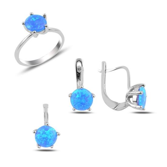 Wolesale Round Opal Solitaire Set