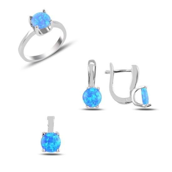 Wolesale Round Opal Solitaire Set