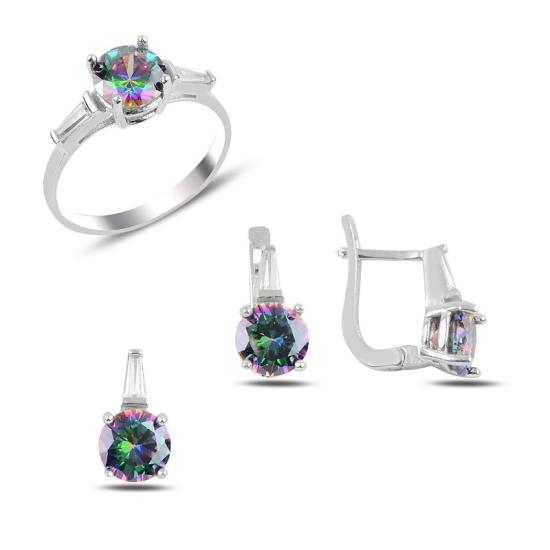 Wolesale Mystic Topaz CZ Solitaire Set