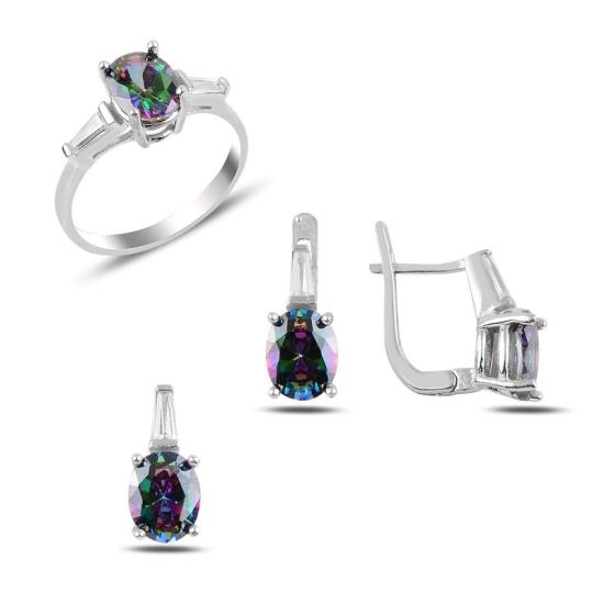 Wolesale Mystic Topaz CZ Solitaire Set