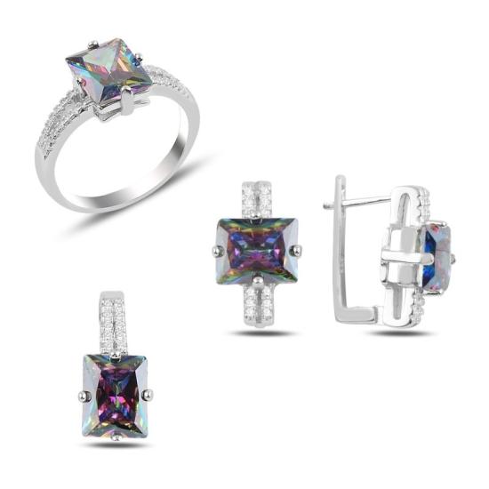 Wolesale Mystic Topaz CZ Solitaire Set