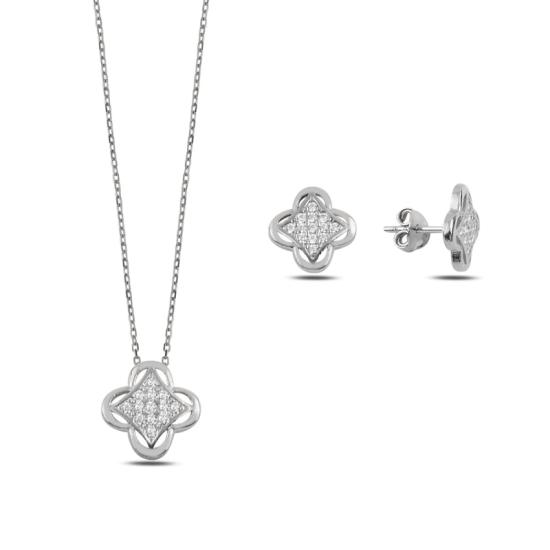 Wolesale CZ Quatrefoil Set