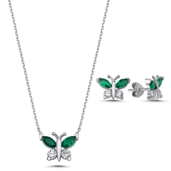 Wolesale Colored CZ Butterfly Set