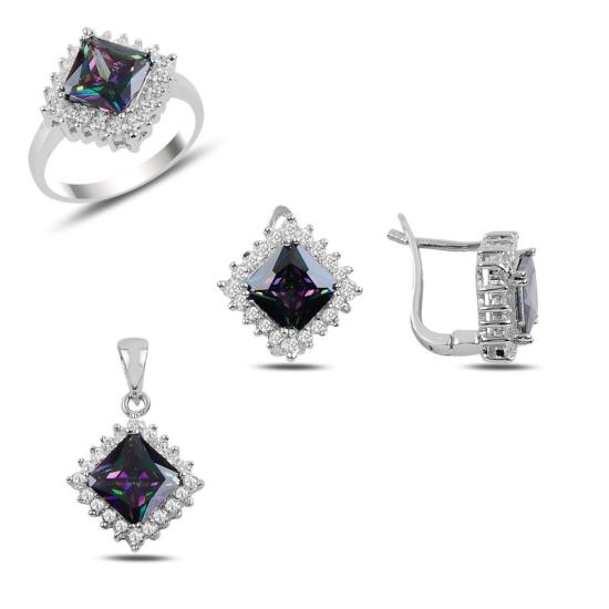 Wolesale Mystic Topaz CZ Solitaire Set