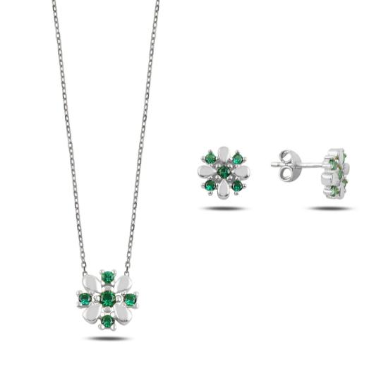 Wolesale Colored CZ Flower Set