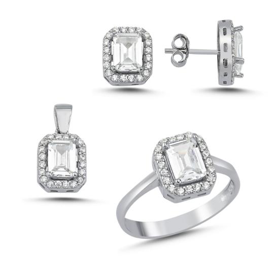 Wolesale Solitaire Baguette CZ Set