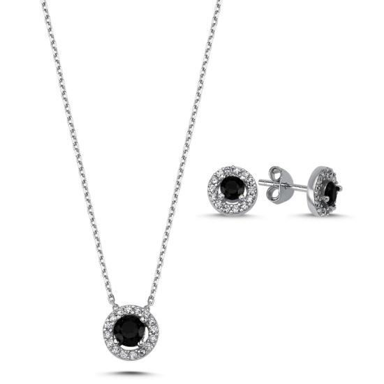 Wolesale Round Colored CZ Halo Set