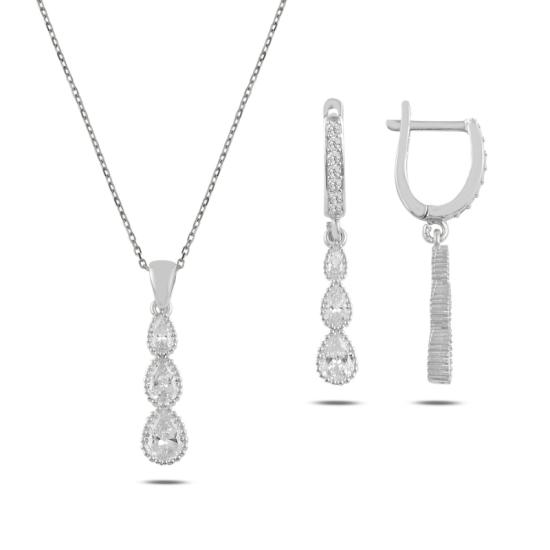 Wolesale Trickle Teardrop CZ Set