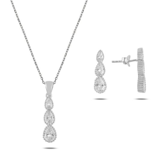 Wolesale Trickle Teardrop CZ Set