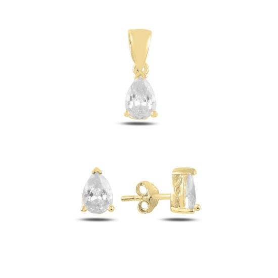 Wolesale Teardrop CZ Solitaire Set