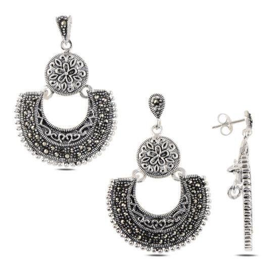 Wolesale Marcasite Pendant & Earrings Set