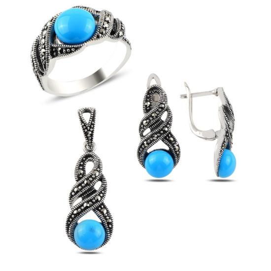 Wolesale Turquoise & Marcasite Set