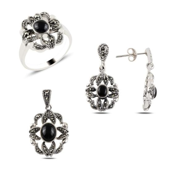 Wolesale Onyx & Marcasite Set