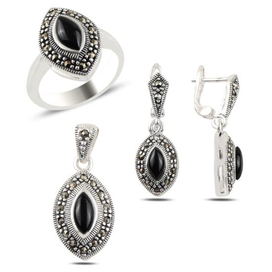 Wolesale Onyx & Marcasite Set