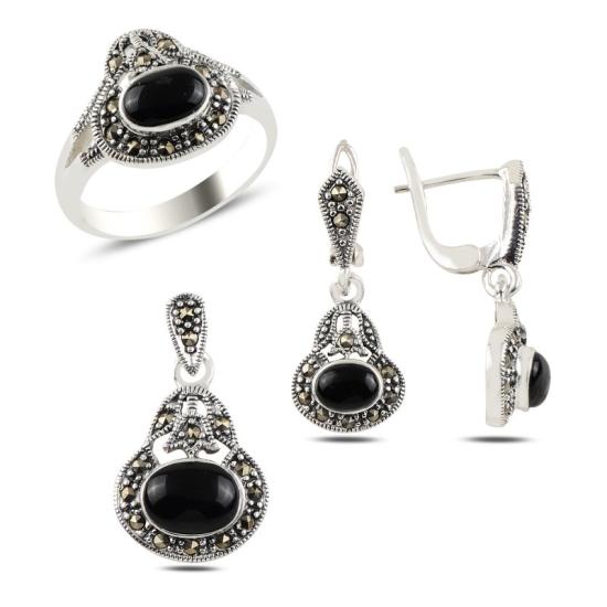 Wolesale Onyx & Marcasite Set