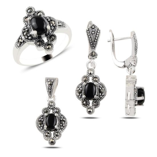 Wolesale Onyx & Marcasite Set