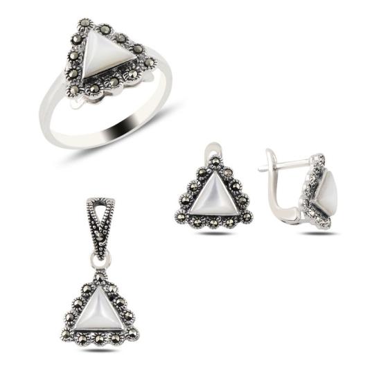 Wolesale Mother of Pearl & Marcasite Set