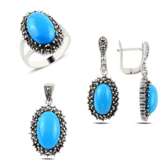 Wolesale Turquoise & Marcasite Set