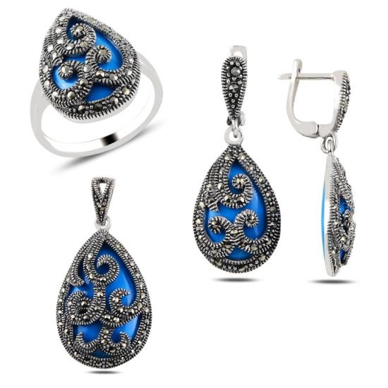 Wolesale Turquoise & Marcasite Set