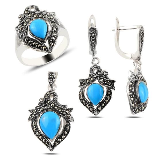 Wolesale Turquoise & Marcasite Set