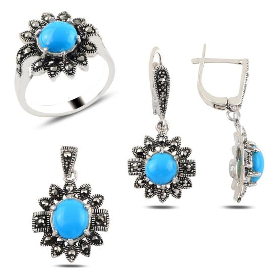 Wolesale Turquoise & Marcasite Set