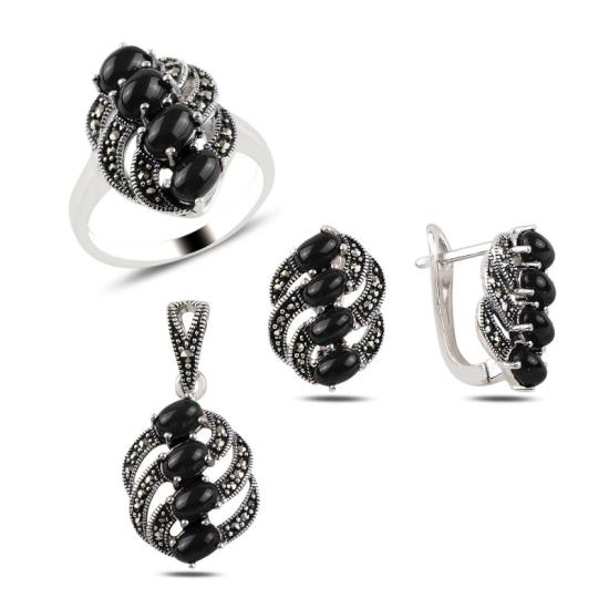 Wolesale Onyx & Marcasite Set