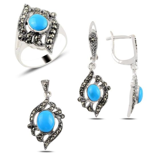 Wolesale Turquoise & Marcasite Set