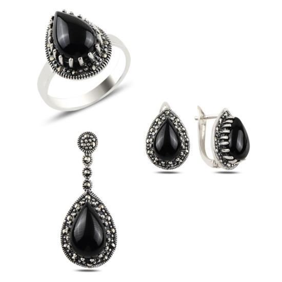 Wolesale Onyx & Marcasite Set