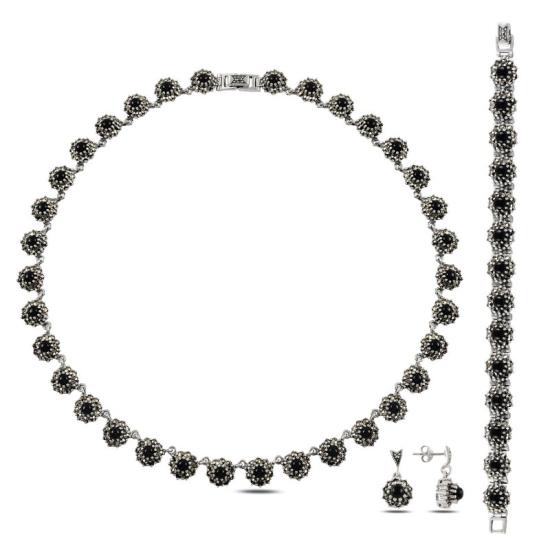 Wolesale Marcasite & Onyx Set