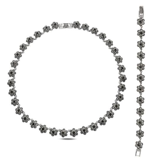 Wolesale Marcasite & Onyx Set