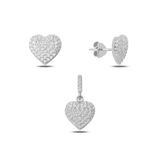 Wolesale Heart CZ Stud Set