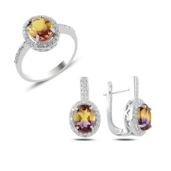 Wolesale Natural Ametrine Solitaire Set