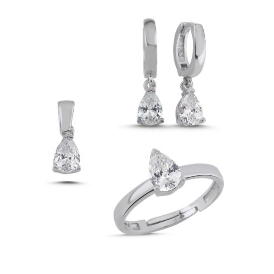 Wolesale Solitaire Teardrop Set