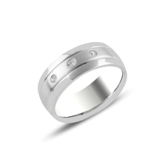 Wholesale CZ Stainless Steel Band Ring