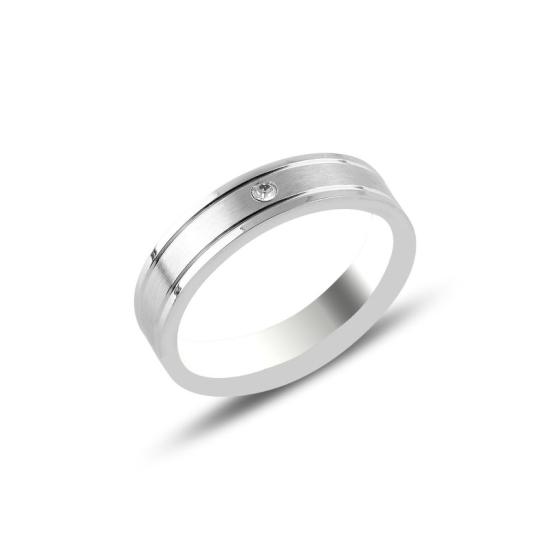 Wholesale CZ Stainless Steel Band Ring