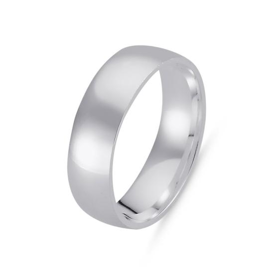 Toptan 6mm D Shape Plain Band Ring