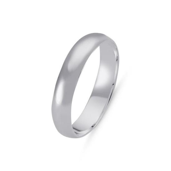 Toptan 4mm D Shape Plain Band Ring