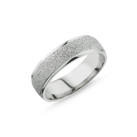 Toptan 6mm Sandblasted Band Ring