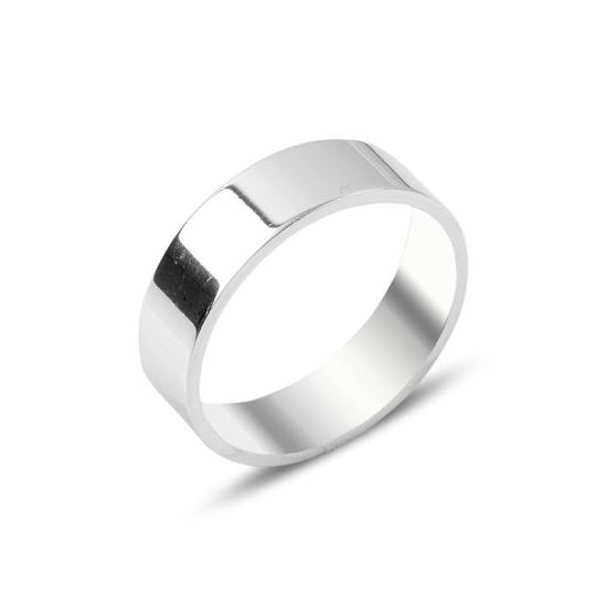 Toptan 6mm Flat Plain Band Ring