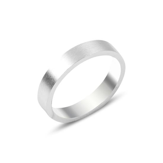 Toptan 4mm Flat Matte Band Ring