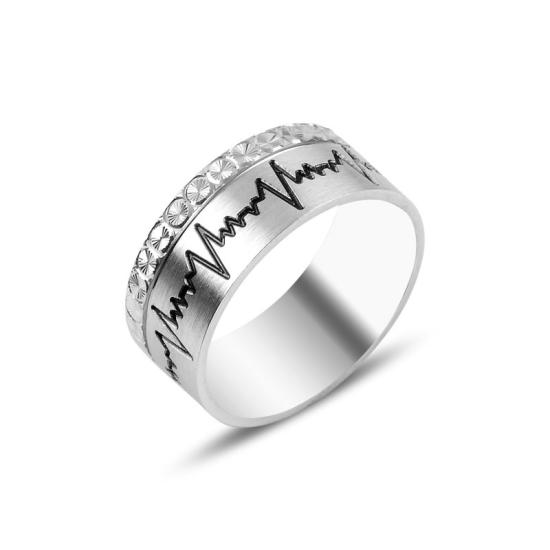 Toptan Heartbeat Band Ring