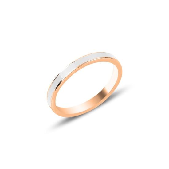 Toptan White Enamel Thin Band Ring